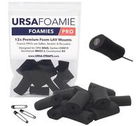 URSA Foamies Pro - Pack of 12 (Black) | Soft Foam Mounts for Wireless Lavalier Mics | Microphone Foam Covers | Stick Directly to Skin or Costume | Fits Most Microphone Brands | Lav Mic Accessories