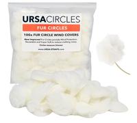 URSA Fur Circles - Mini Windshields for Lavalier/Lapel Microphones. Reduce Wind Noise & Clothing Rustle. Compatible with Sennheiser, RODE, Sanken, Tascam & More (100x Circles White, Black)