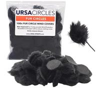 URSA Fur Circles - Mini Windshields for Microphones - 100x Circles (Black) | For Lavalier/Lapel, Reduce Wind Noise & Clothing Rustle, Compatible with Sennheiser, RODE, Sanken, Tascam & More