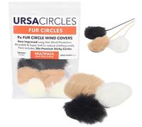 URSA Fur Circles - Mini Windshields for Microphones - 9x Circles(Multipack) | With 30x Stickies, For Lavalier/Lapel, Reduce Wind Noise & Clothing Rustle, Compatible with Sennheiser, Sanken, Tascam & More