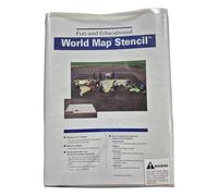 Ursa Major - World Map Stencil - Detailed Continents, Countries, Oceans, and Lakes - 18 x 35 ft