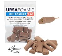URSA Mini Foamies: Soft Mini Foam Mounts for Wireless Lav Mics. Can be stuck directly to the skin or costume. Fits SANKEN COS11, DPA 6060, Countryman B6, Sennheiser MKE1 (Pack of 12) (Caramel)