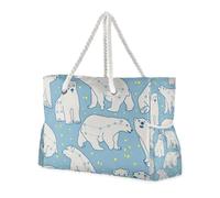 Ursa Minor Polar Bear Portable Totes for Women with Side Pocketes Weekender Bag with Cup Holders on Side