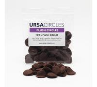 URSA Plush Circles - 100 Pack (Brown), 5 mm Short Fur Lav Mic Covers | Reusable & Super Soft, 25 mm Diameter Lavalier Windscreen, Reduces Clothing Noise, Low Profile