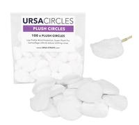 URSA Plush Circles - 100 Pack (White), 5 mm Short Fur Lav Mic Covers