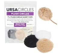 URSA Plush Circles - 9 Pack (Multi-Colour) | 5 mm Short Fur Lav Mic Covers | Reusable & Super Soft | 25 mm Diameter Lavalier Windscreen | Reduces Clothing Noise | Low Profile | Includes 30 Stickies