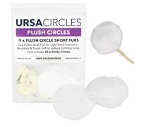 URSA Plush Circles - 9 Pack (White), 5 mm Short Fur Lav Mic Covers