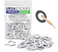 URSA Premium Sticky Zeros - Pack of 60 Ultra-Thin Padded Stickies with 14 mm Centre Hole for Lavalier Wind Protection & Under-Costume Mic Mounting