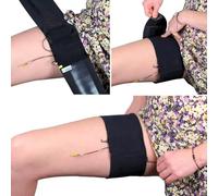 URSA Thigh Straps: Low-Profile, Soft, Stretchy & Breathable Transmitter Straps for Location Sound, Theatre, Wedding Shoots & More (Black, Vertical)