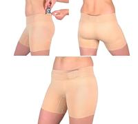 URSA Undies - Lightweight Boxer Shorts for Film, TV & Theatre | Built-In Rigging Loops & Popper Pouch for Wireless Mic Placement (Biege, Medium)