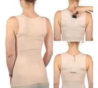 URSA Vestie - Unisex Wireless Mic Vest with 4 Transmitter & 3 Mic Pouches | Compatible with Shure, Lectrosonics, Wisycom, Zaxcom | Low-Profile, Form-Fitting Design (Beige, Small)