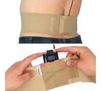 URSA Waist Strap - Ultra Slim, Breathable & Stretchy Microphone Transmitter Straps. Compatible with Most Transmitter/Receivers (Beige, Small Waist - Small Pouch)