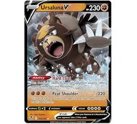 Ursaluna V 102/195 Ultra-Rare Rare Pokemon Card (SWSH Silver Tempest) + 1x TitanCards® Toploader