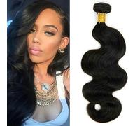 Urshiney Body Wave Hair Bundles for Women Thick Brazilian Virgin Human Hair Bundle Body Wave Double Weft Tangle-Free & Minimal Shedding Natural Color Can Be Dyed 100g 20 Inch