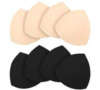 URSMART Bra Pads Inserts, Bra Cups Inserts,Removable Breathable Push up Bra Inserts for Sports Bra or Bikini Tops, Beige&black, A/B