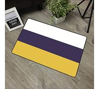 URSOPET Non-Slip Mat Microfiber Bathroom Rug Shower Mat, Leeds United Tricolour,Ultra Soft and Water Absorbent Bath Rug, 16x 24 in