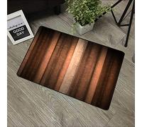 URSOPET Non-Slip Mat Microfiber Bathroom Rug Shower Mat, Orange copper and pale peach abstract cool glass retro stripes,Ultra Soft and Water Absorbent Bath Rug, 16x 24 in