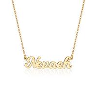 Ursteel Custom Name Necklace Personalized, 14K Gold Plated Personalized Name Necklace Dainty Name Plate Necklace Jewelry Personalized Gifts for Women, Nevaeh, Metal, No Gemstone