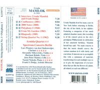 URSULA MAMLOK: STRING QUARTET NO. 1; POLYPHONY I NEW CD