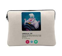 Ursula Mermaid Social Network Meeting Love Computer and Tablet Case Linen Look 12-13 Inches Protective Laptop Sleeve Printed in France