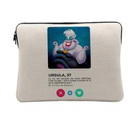 Ursula Mermaid Social Network Meeting Love Laptop Case for Computer and Tablet 14-15 Inches Printed in France Linen Look