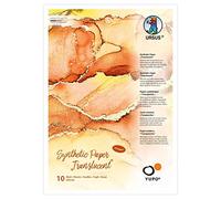 Ursus 16294600 Yupo Paper Transparent, DIN A4, 10 Sheets, 153 g/m², Synthetic, Smooth Surface, Tear-Resistant and Waterproof, UV lightfast, Extremely Durable, 100% Recyclable, White