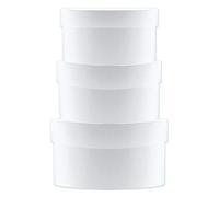 Ursus Gift Set Mini Round Blank 3 Boxes Assorted in 3 Sizes, White, 12 x 12 x 5 cm
