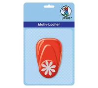 Ursus 19470011 Hole Punch with Lever, Small, Daisy, Approx. 16 mm, red