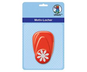 Ursus 19470011 Hole Punch with Lever, Small, Daisy, Approx. 16 mm, red