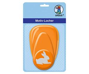 Ursus 19480023 Motif Punch with Lever, Medium, Rabbit, Approx. 25.4 mm Orange