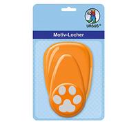 Ursus 19480056 Hole Punch with Lever, Medium, Paw, Approx. 25.4 mm, Orange