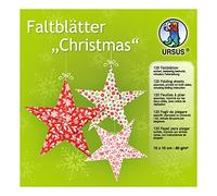 Ursus 32955 Christmas Folding Sheets 15 x 15 cm, 80 g/m² in 10 Assorted Designs, 120 Sheets