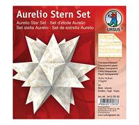 Ursus 34125500 Aurelio Star Folding Paper Sheet 14.8 x 14.8 cm, Gold Notes, 14,8 x 14,8 cm