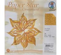 Ursus 34515500 Paper Star Ornament 2 - 4 Stars, Size: 40 x 40 cm gold