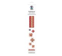 Ursus 34890000F Paper Strips for Froebel Stars Red/White/Black, Made of Kraft Paper, 60 Strips in 2 Different Sizes for Approx. 15 Stars, Craft Classics for Christmas Time