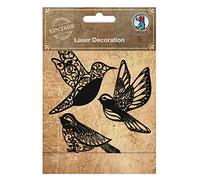 URSUS 40960002 Laser Stickers with Velvet Finish, Assorted Birds, Pack of 3, One Size