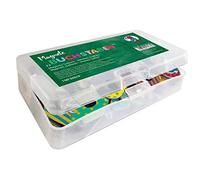 URSUS Magnets Pack of 100 in a Plastic Tin Assorted Designs and Sizes 1.5-4.4 cm with Lowercase and Uppercase Letters, Colourful, 1,5-4,4 cm