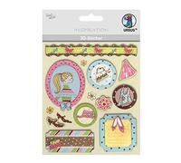 Ursus 564200112 3D Sticker Everyday Consisting of Multiple Levels High-Quality Materials Self-Adhesive for Embellishing Greeting Cards, Scrapbooking and Other Crafts One Size