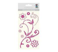 Ursus 75060004 Gemstone Stickers Ornaments Pack of 8 Assorted Pink Ideal for Scrapbooking, Card Making and Decoration, Multi-Colour, One Size