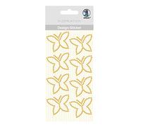 URSUS 75070002 Set of 8 Gold Butterfly Stickers for Scrapbooking and Decoration