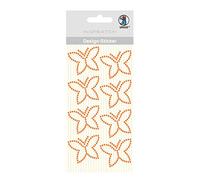 Ursus 75070003 Design Butterfly Stickers Pack of 8 in Orange Self-Adhesive Ideal for Scrapbooking, Card Making and Decoration, One Size