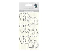 Ursus 75070014 Design Stickers Feet Pack of 8 in Silver, Self-Adhesive, Ideal for Scrapbooking, Card Making and Decoration, One Size
