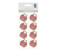 Ursus 75070059 Design Stickers Maikbugs Pack of 8 in Red/Black Self-Adhesive Ideal for Scrapbooking, Card Making and Decoration, Multicoloured, One Size