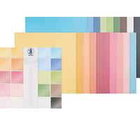Ursus 81320099 Scrapbook Paper Block Structure Pearl 1, Approx. 30.5 x 30.5 cm, 20 Sheets Assorted in 20 Colours