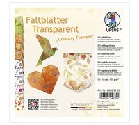 Ursus Country Flowers 38065509 Folding Sheets 115 g/m² 50 Folding Sheets 15 x 15 cm Printed on One Side
