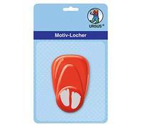 Ursus Hole Punch with Lever, Small, Baby feet, Approx. 16 mm, red