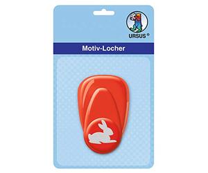 Ursus Hole punch with lever, small, rabbit, approx. 16 mm, red