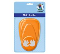 Ursus Motif Hole Punch with Lever, Medium, Baby Hands, Approx. 25.4 mm, Orange, Keine