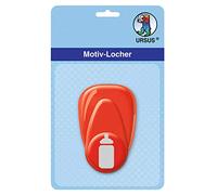 Ursus Motif punch with lever, small, baby bottle, approx. 16 mm, red