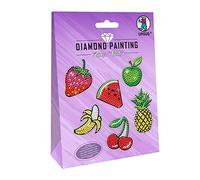 URSUS Painting Fruits-2 x Sticker Sheets 15cm x 10cm-Various Designs-Diamond Stones, Pickers, Wax and Bowl, Colourful, 15 x 10 cm